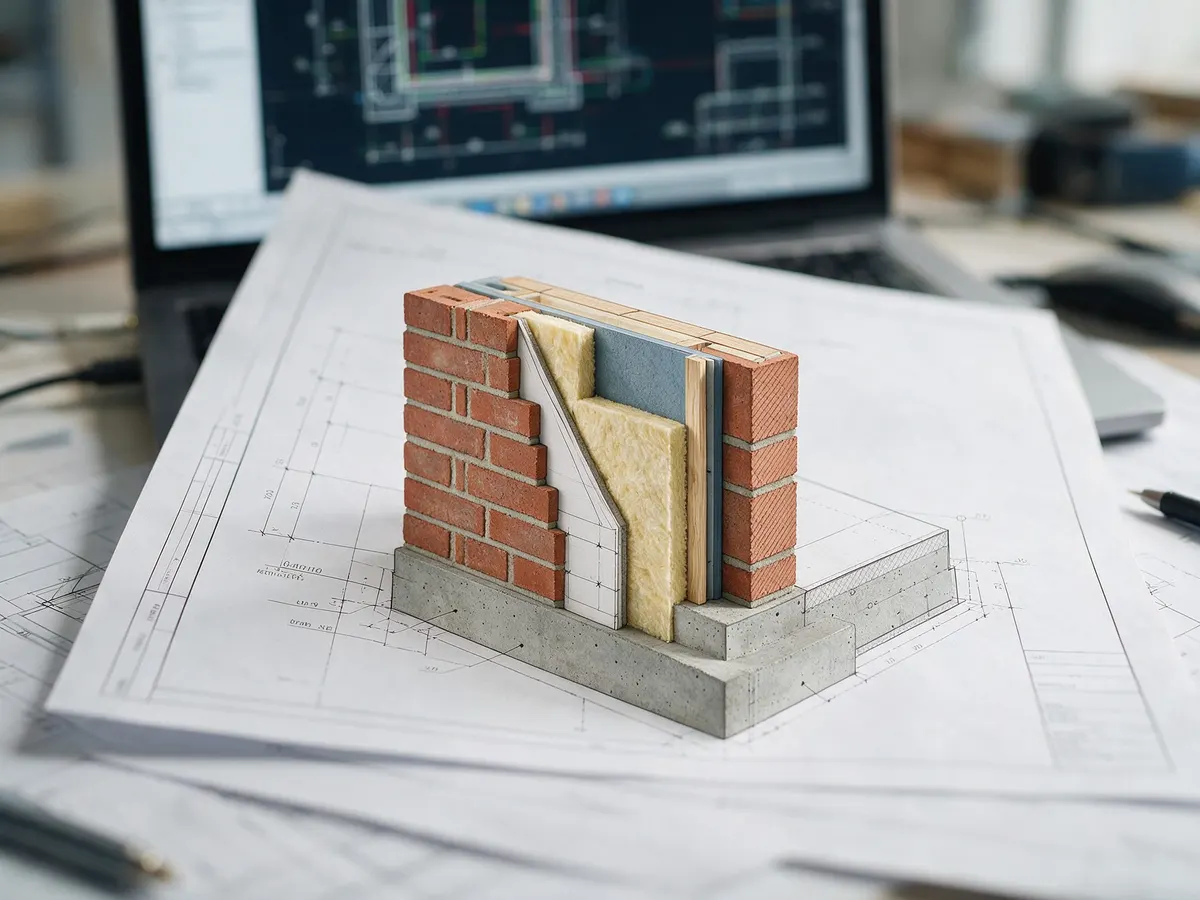 Wall section detail drawing for a building warrant