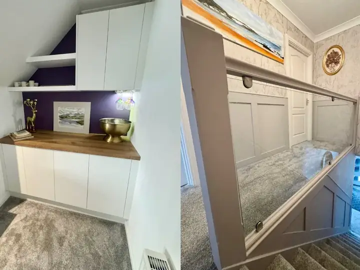 Fitted Storage, Wall Panelling and Glass Balustrade, Ayrshire