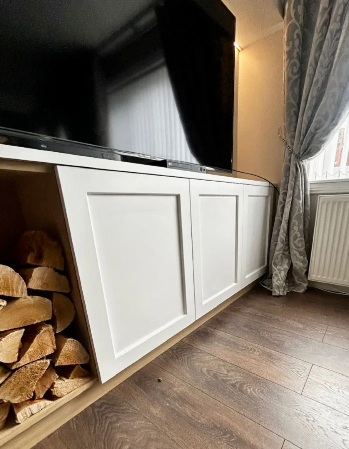 Painted Media Wall with CNC-Cut Doors, Ayrshire, photo 2