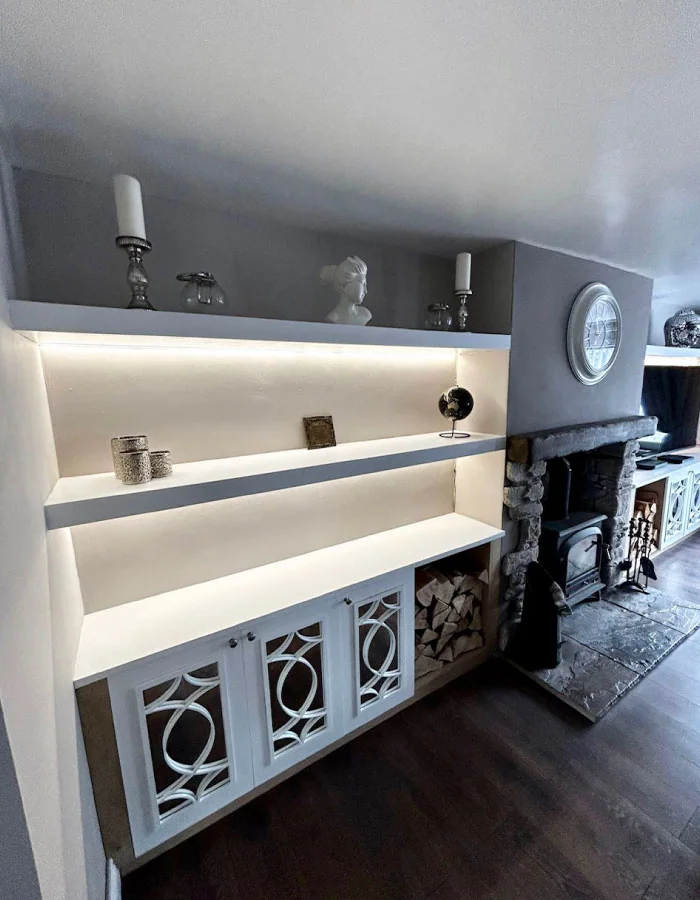Painted Media Wall with CNC-Cut Doors, Ayrshire, photo 3