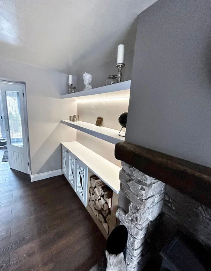Painted Media Wall with CNC-Cut Doors, Ayrshire, photo 8