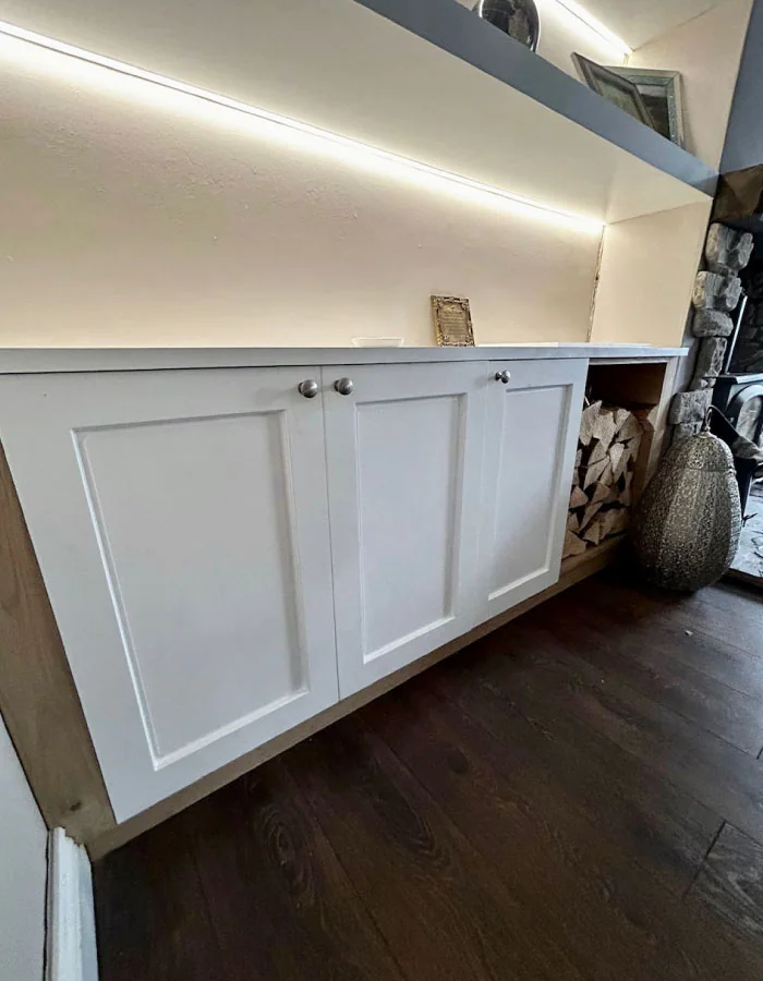 Painted Media Wall with CNC-Cut Doors, Ayrshire, photo 12