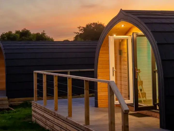 Glamping Pods and Communal Area, near Glasgow