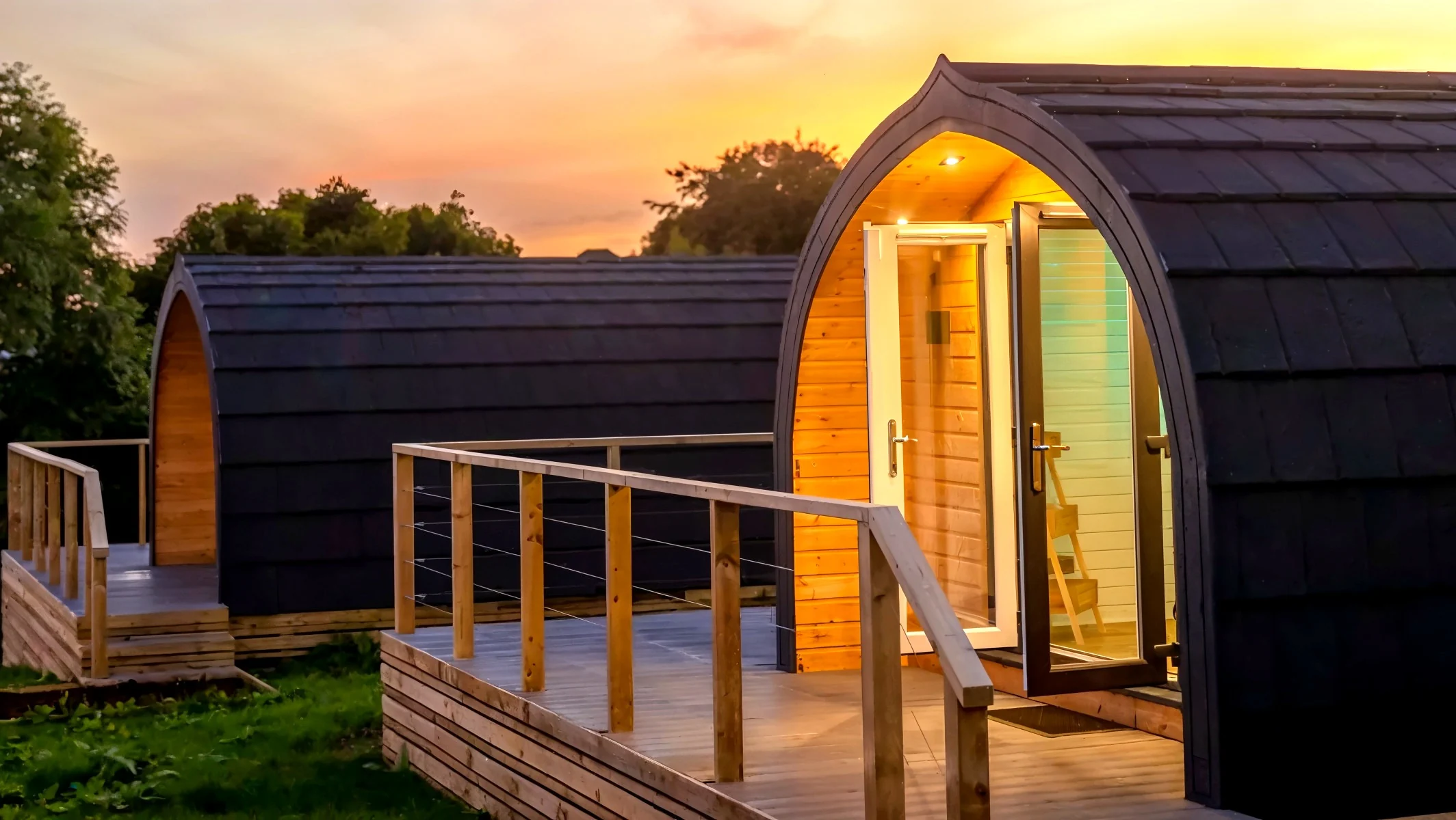 Glamping Pods and Communal Area, near Glasgow